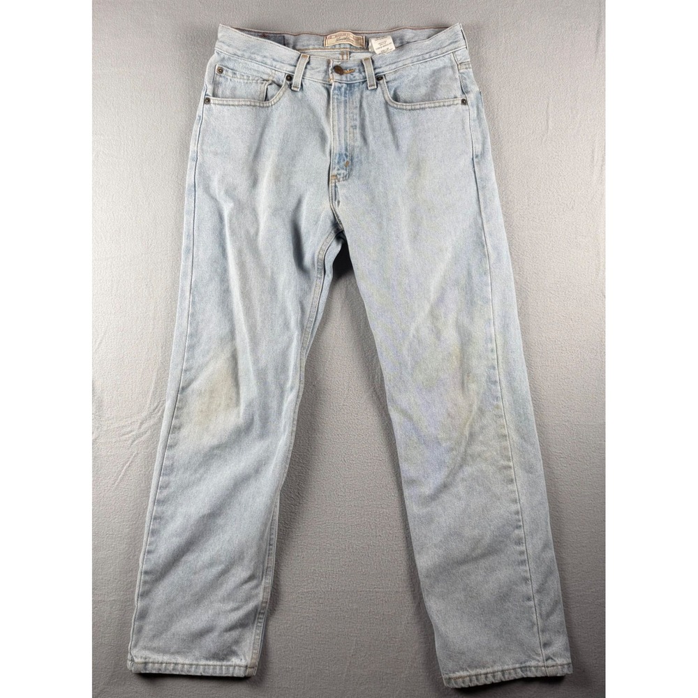 Levi Strauss Signature Mens Jeans W32 L30 Regular Fit Light Wash Blue Denim